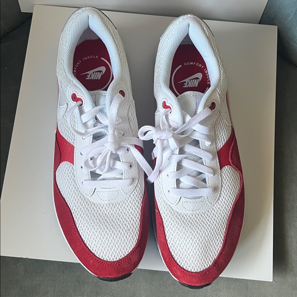 Men's Nike Air Max Systm White/White-University Red (DM9537 104) Size 11